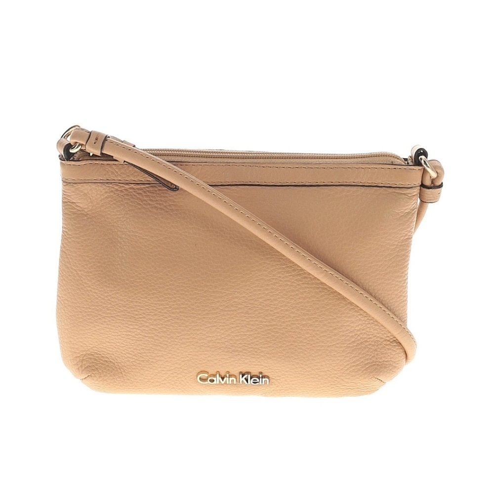 Calvin Klein Crossbody Bag - Tan, 7" L x 6.25" H x 1" D